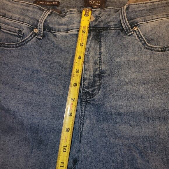 NYDJ Womens Marilyn Straigh Denim Jeans Size 14P - Picture 10 of 12